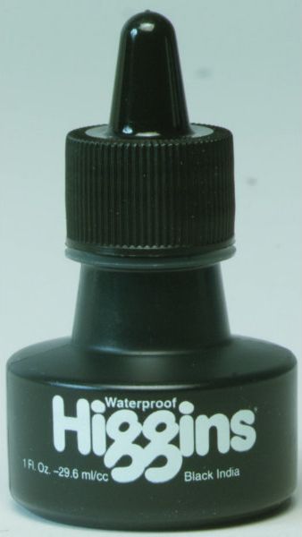 Higgins Ink Blk Waterproof India 1 oz