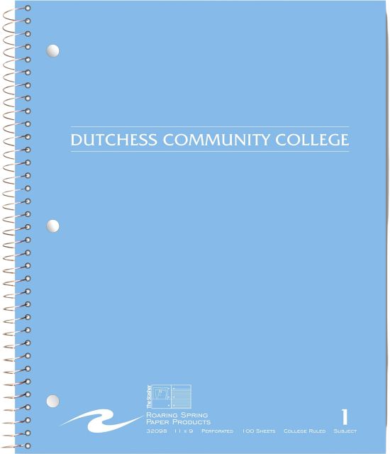 Dutchess Community College Notebook 100-Sheet