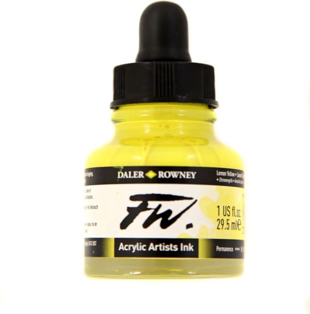 FW ACRYLIC INK 1OZ LEMON YELLOW